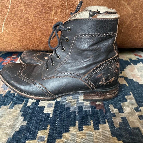 Freebird Oscar Boots Brown Distressed Leather - Picture 9 of 9